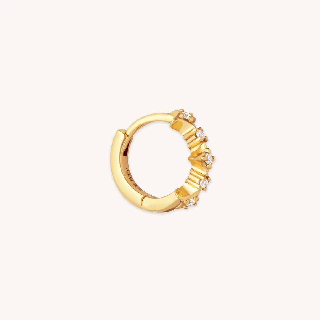 Astrid & Miyu Cosmic Star 8mm Hoop In Gold New In 3 Astrid & Miyu Cosmic Star 8mm Hoop In Gold New In