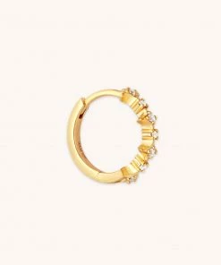 Astrid & Miyu Cosmic Star 11.5mm Hoop In Gold