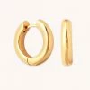 Astrid & Miyu New In Bold Medium Hoops In Gold