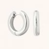 Astrid & Miyu Bold Medium Hoops In Silver