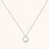 Astrid & Miyu Bold Halo Pendant Necklace In Silver 2 Astrid & Miyu Bold Halo Pendant Necklace In Silver