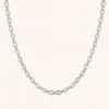 Astrid & Miyu New In Open Link Chain Necklace In Silver 1 Astrid & Miyu New In Open Link Chain Necklace In Silver