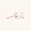 Astrid & Miyu Pear Crystal Stud Earrings In Rose Gold New In