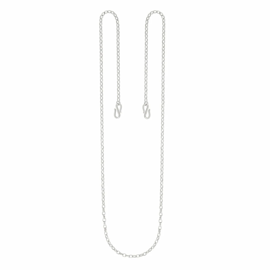 Astridandmiyu Circle Link Multi-Use Chain In Silver 3 Astridandmiyu Circle Link Multi-Use Chain In Silver