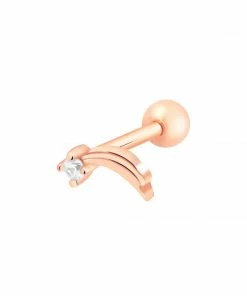Astridandmiyu Sale Shooting Star Barbell In Rose Gold