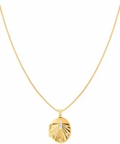 Astridandmiyu Solstice Locket Pendant Necklace In Gold