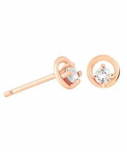 Astrid & Miyu Gleam Crystal Stud Earrings In Rose Gold Sale