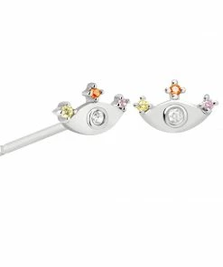 Astridandmiyu Iris Stud Earrings In Silver