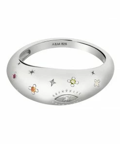 Astridandmiyu Prism Dome Ring In Silver