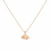 Astridandmiyu Iris Pendant Necklace In Rose Gold