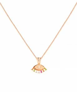 Astridandmiyu Iris Pendant Necklace In Rose Gold