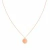 Astridandmiyu Necklaces Crystal Crescent Pendant Necklace In Rose Gold