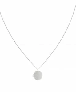 Astridandmiyu Necklaces Crystal Crescent Pendant Necklace In Silver