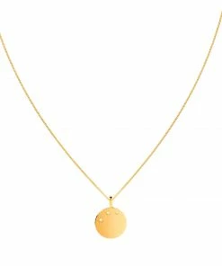 Astridandmiyu Crystal Set Pendant Necklace In Gold Necklaces