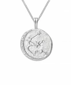 Astrid & Miyu Aquarius Zodiac Pendant Necklace In Silver Zodiac Necklaces 11 Astrid & Miyu Aquarius Zodiac Pendant Necklace In Silver Zodiac Necklaces