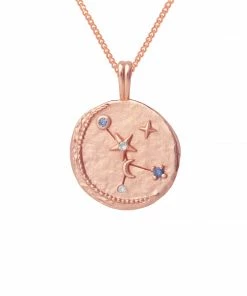 Astrid & Miyu Cancer Zodiac Pendant Necklace In Rose Gold 11 Astrid & Miyu Cancer Zodiac Pendant Necklace In Rose Gold