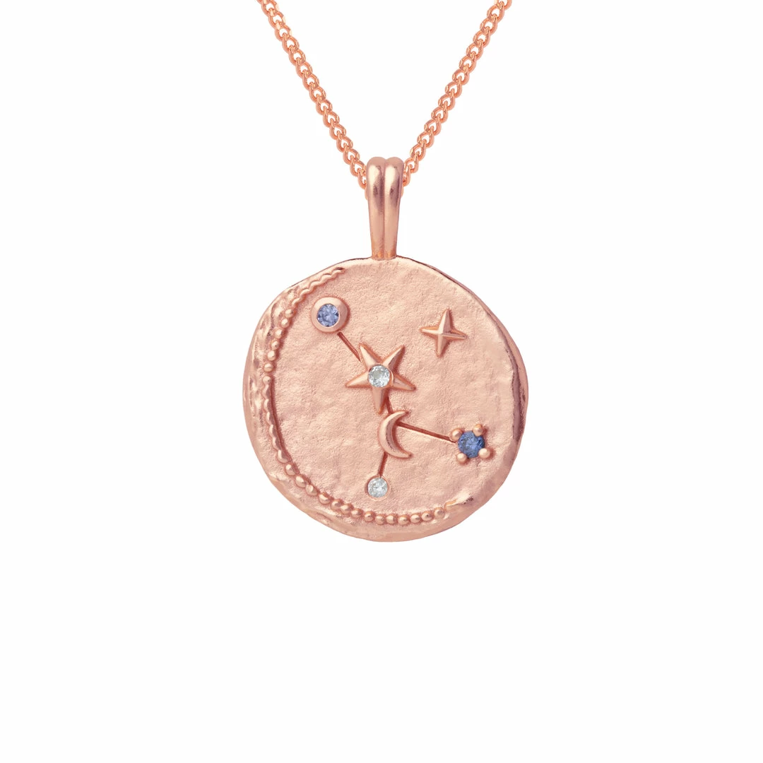 Astrid & Miyu Cancer Zodiac Pendant Necklace In Rose Gold 5 Astrid & Miyu Cancer Zodiac Pendant Necklace In Rose Gold