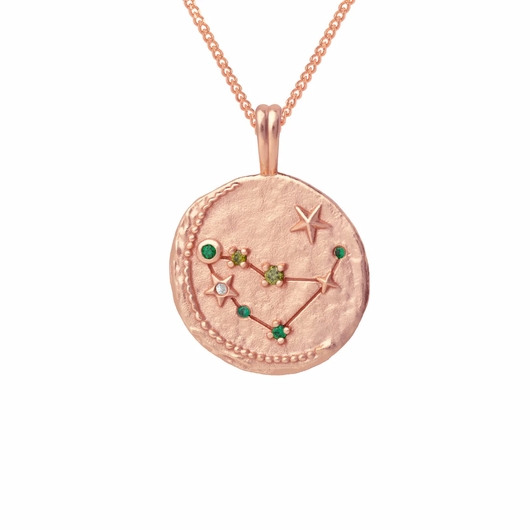 Astrid & Miyu Capricorn Zodiac Pendant Necklace In Rose Gold 5 Astrid & Miyu Capricorn Zodiac Pendant Necklace In Rose Gold