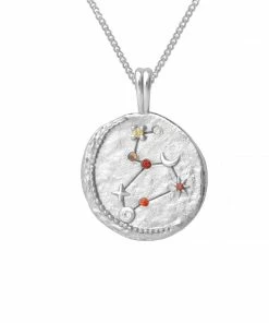 Astrid & Miyu Zodiac Necklaces Leo Zodiac Pendant Necklace In Silver 12 Astrid & Miyu Zodiac Necklaces Leo Zodiac Pendant Necklace In Silver