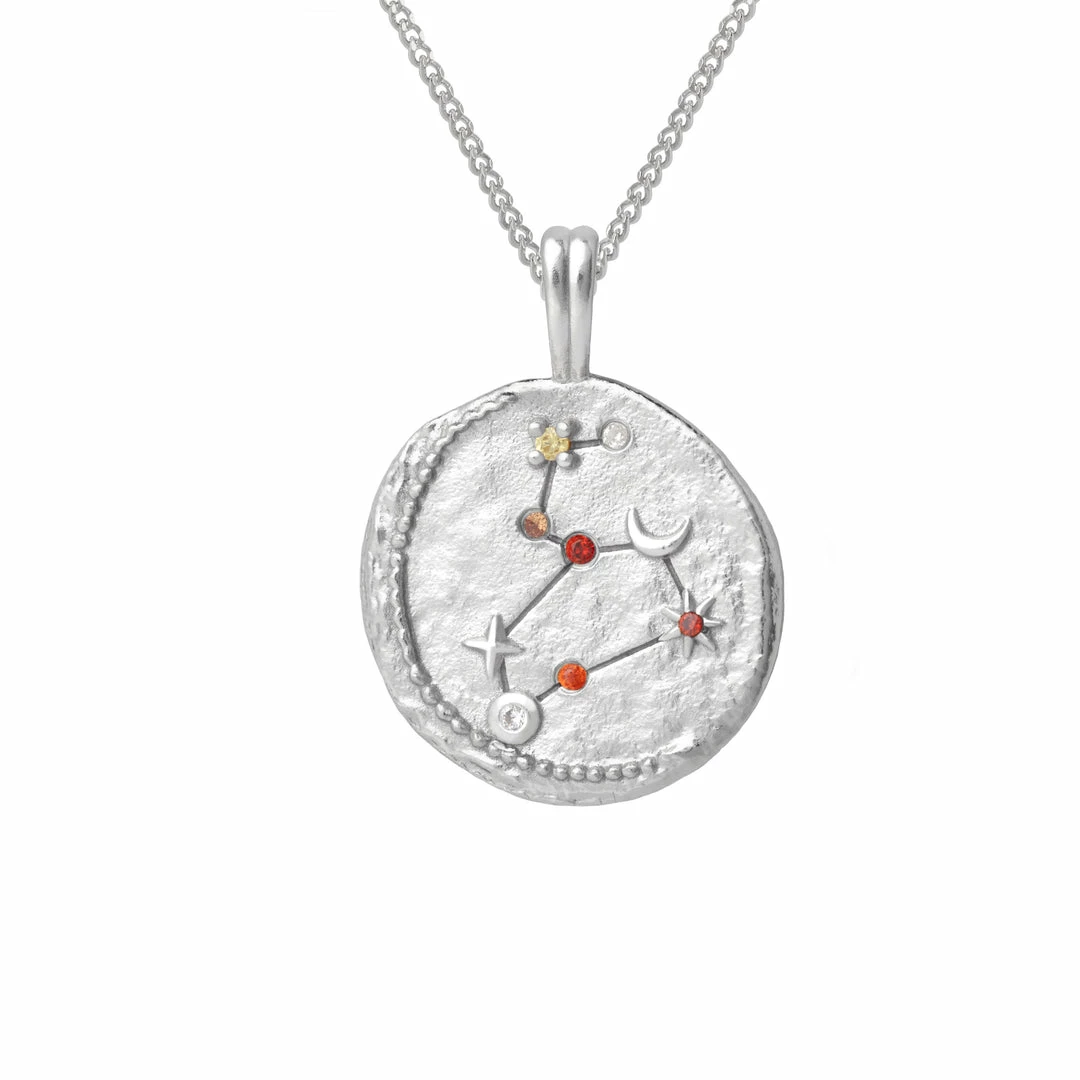 Astrid & Miyu Zodiac Necklaces Leo Zodiac Pendant Necklace In Silver 5 Astrid & Miyu Zodiac Necklaces Leo Zodiac Pendant Necklace In Silver