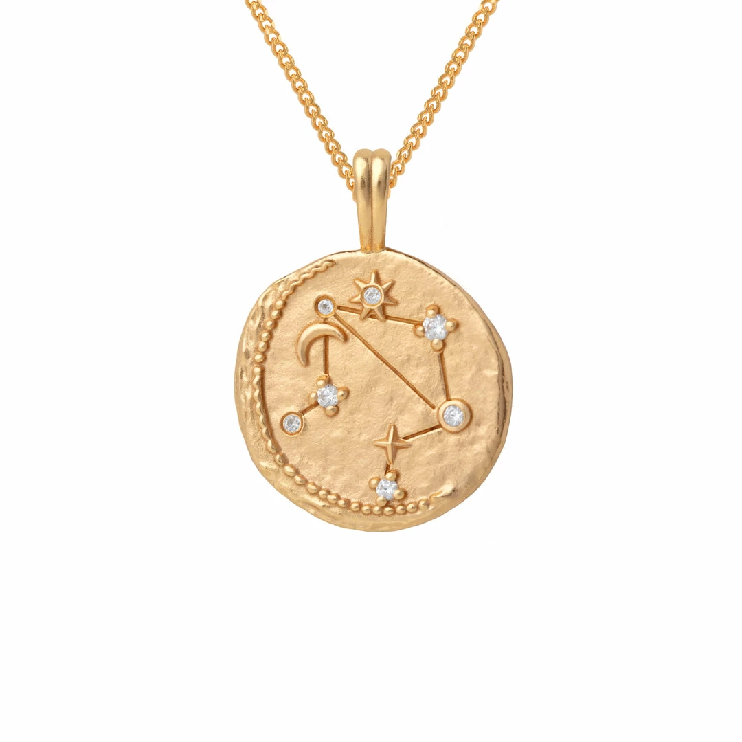 Astrid & Miyu Libra Zodiac Pendant Necklace In Gold Zodiac Necklaces 5 Astrid & Miyu Libra Zodiac Pendant Necklace In Gold Zodiac Necklaces