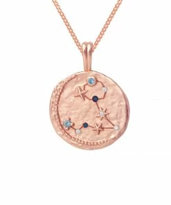 Astrid & Miyu Pisces Zodiac Pendant Necklace In Rose Gold 11 Astrid & Miyu Pisces Zodiac Pendant Necklace In Rose Gold