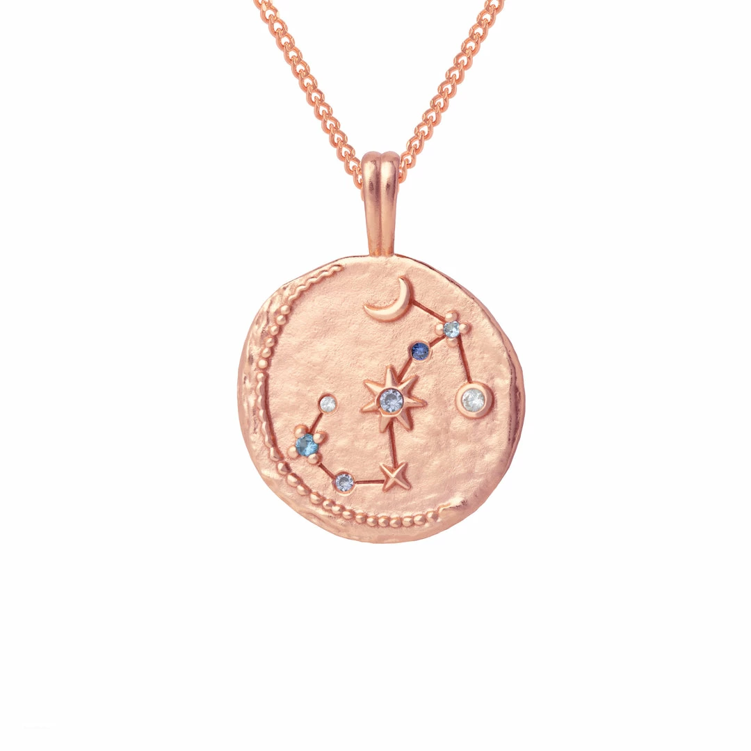 Astrid & Miyu Scorpio Zodiac Pendant Necklace In Rose Gold Zodiac Necklaces 5 Astrid & Miyu Scorpio Zodiac Pendant Necklace In Rose Gold Zodiac Necklaces