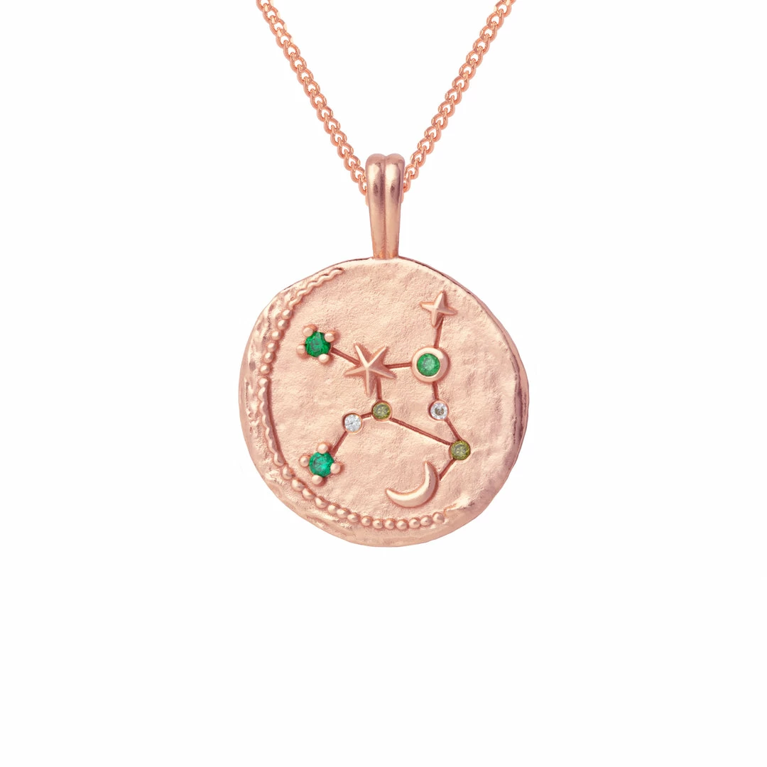 Astrid & Miyu Zodiac Necklaces Virgo Zodiac Pendant Necklace In Rose Gold 5 Astrid & Miyu Zodiac Necklaces Virgo Zodiac Pendant Necklace In Rose Gold
