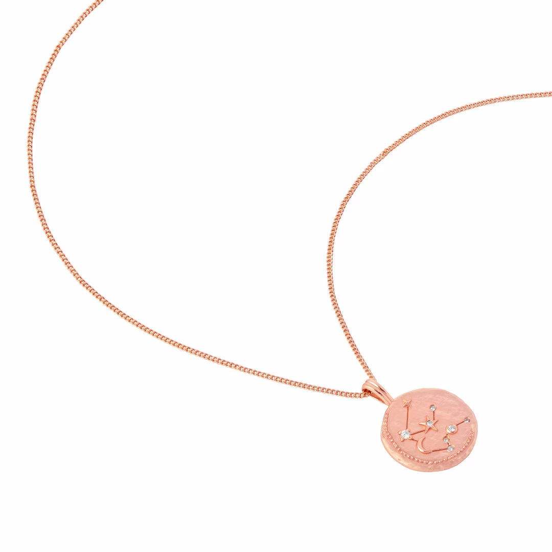 Astrid & Miyu Aquarius Zodiac Pendant Necklace In Rose Gold Pendant Necklaces 7 Astrid & Miyu Aquarius Zodiac Pendant Necklace In Rose Gold Pendant Necklaces