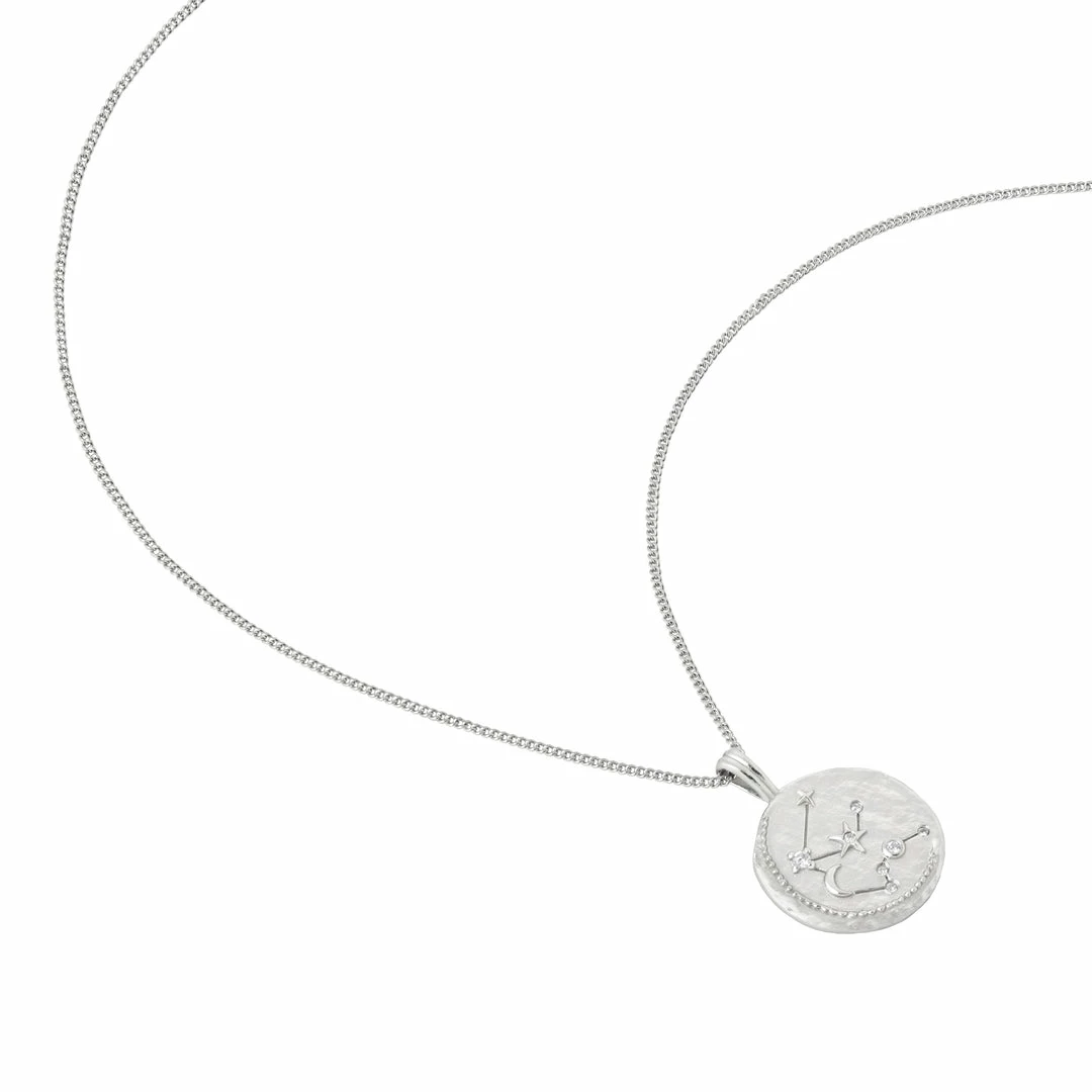 Astrid & Miyu Aquarius Zodiac Pendant Necklace In Silver Zodiac Necklaces 7 Astrid & Miyu Aquarius Zodiac Pendant Necklace In Silver Zodiac Necklaces