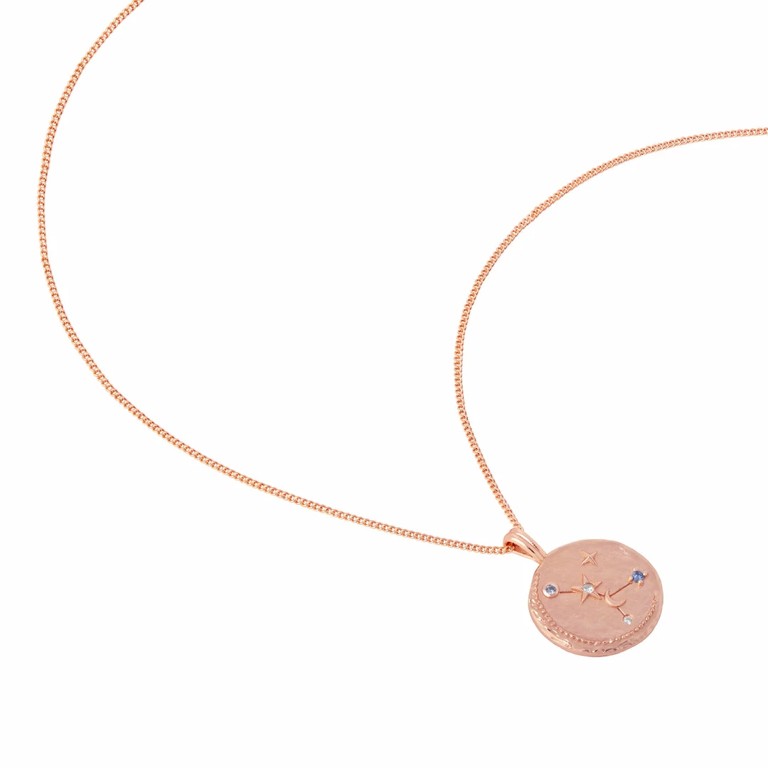 Astrid & Miyu Cancer Zodiac Pendant Necklace In Rose Gold 7 Astrid & Miyu Cancer Zodiac Pendant Necklace In Rose Gold