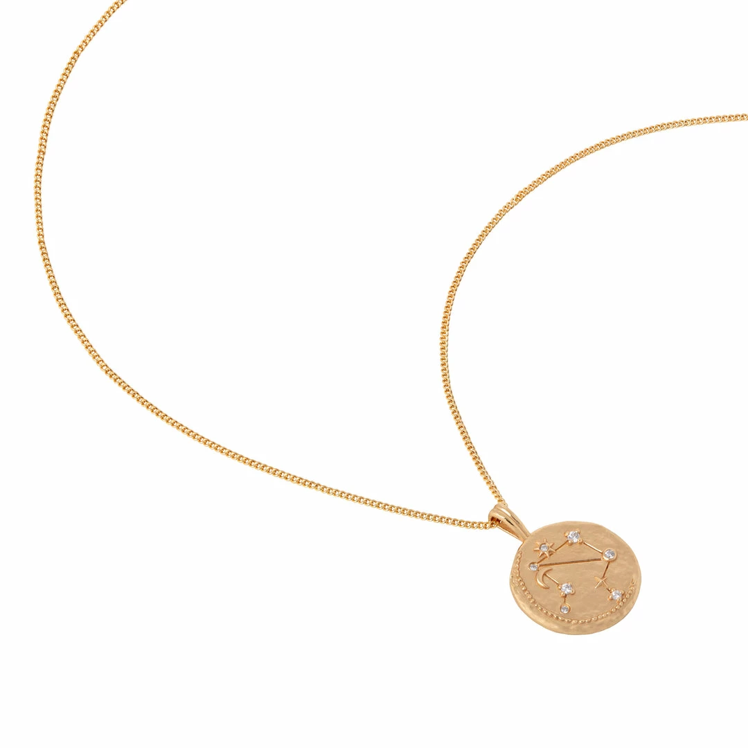 Astrid & Miyu Libra Zodiac Pendant Necklace In Gold Zodiac Necklaces 7 Astrid & Miyu Libra Zodiac Pendant Necklace In Gold Zodiac Necklaces