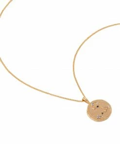 Astrid & Miyu Pisces Zodiac Pendant Necklace In Gold Zodiac Necklaces 13 Astrid & Miyu Pisces Zodiac Pendant Necklace In Gold Zodiac Necklaces