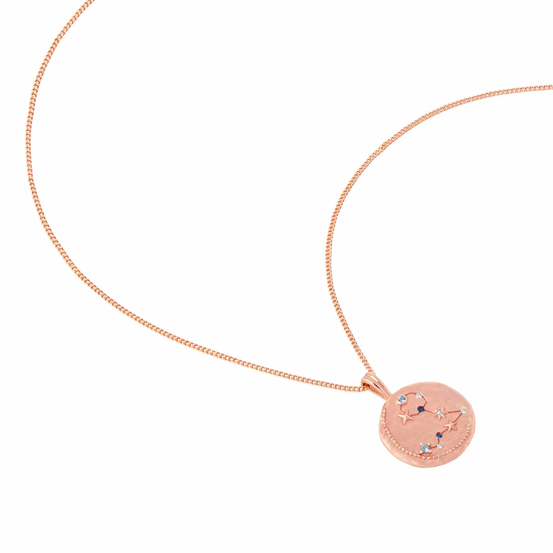 Astrid & Miyu Pisces Zodiac Pendant Necklace In Rose Gold 7 Astrid & Miyu Pisces Zodiac Pendant Necklace In Rose Gold