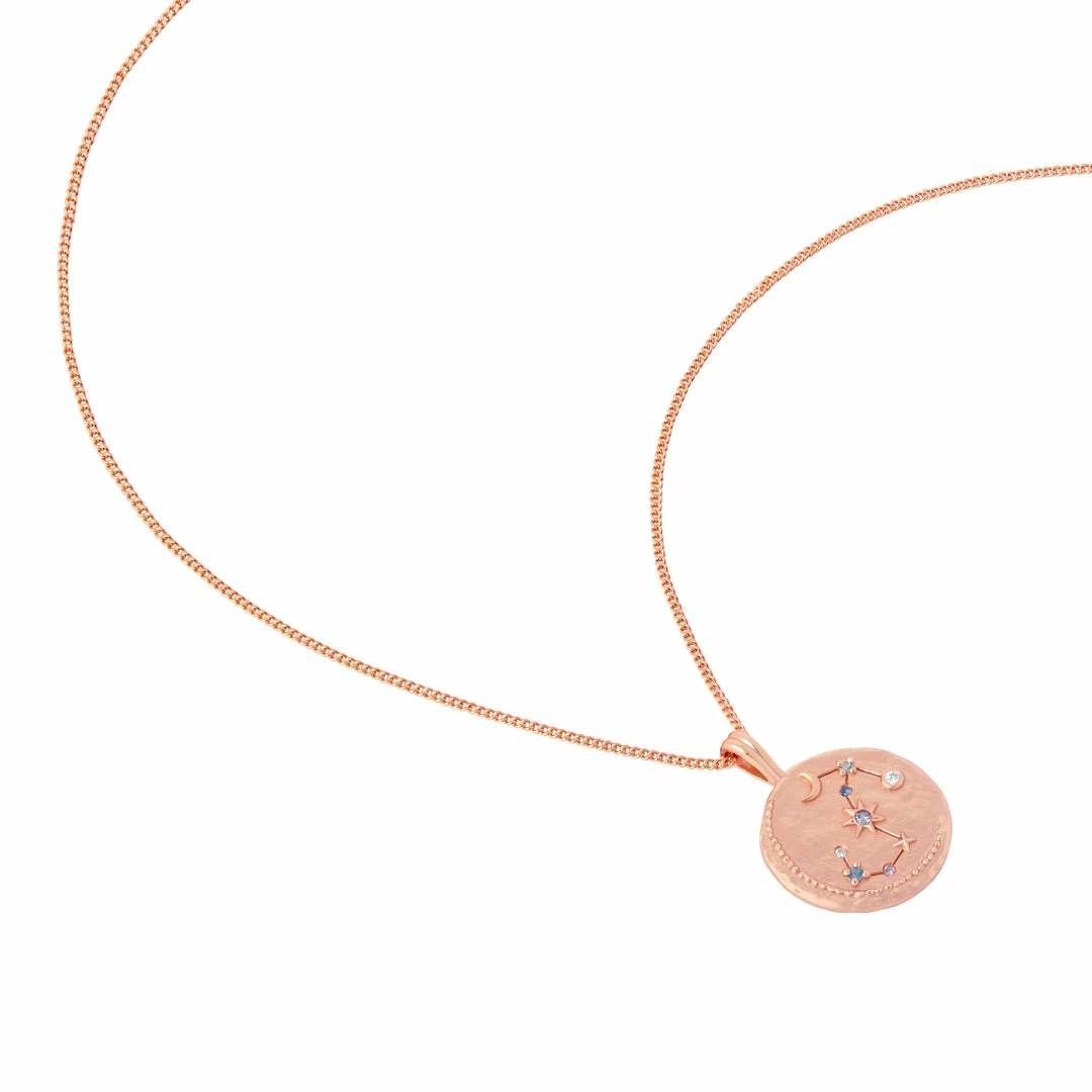 Astrid & Miyu Scorpio Zodiac Pendant Necklace In Rose Gold Zodiac Necklaces 7 Astrid & Miyu Scorpio Zodiac Pendant Necklace In Rose Gold Zodiac Necklaces