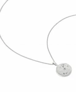 Astrid & Miyu Scorpio Zodiac Pendant Necklace In Silver