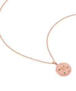 Astrid & Miyu Zodiac Necklaces Virgo Zodiac Pendant Necklace In Rose Gold 13 Astrid & Miyu Zodiac Necklaces Virgo Zodiac Pendant Necklace In Rose Gold