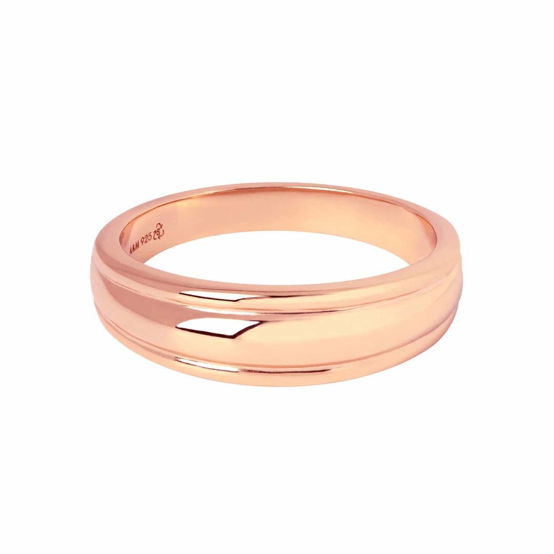 Astrid & Miyu Ripple Ring In Rose Gold Sale 3 Astrid & Miyu Ripple Ring In Rose Gold Sale