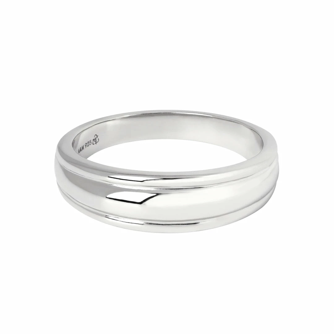 Astrid & Miyu Ripple Ring In Silver 3 Astrid & Miyu Ripple Ring In Silver