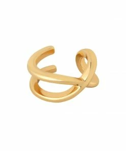 Astrid & Miyu Earrings Infinite Ear Cuff In Gold