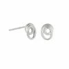 Astrid & Miyu Infinite Stud Earrings In Silver Sale