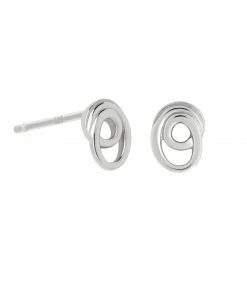Astrid & Miyu Infinite Stud Earrings In Silver Sale