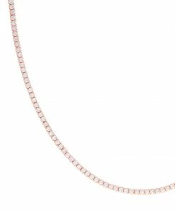 Astrid & Miyu Tennis Chain Necklace In Rose Gold