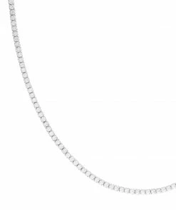 Astrid & Miyu Necklaces Tennis Chain Necklace In Silver 12 Astrid & Miyu Necklaces Tennis Chain Necklace In Silver