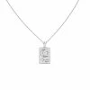 Astrid & Miyu Celestial Pendant Necklace In Silver 2 Astrid & Miyu Celestial Pendant Necklace In Silver