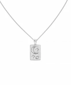 Astrid & Miyu Celestial Pendant Necklace In Silver