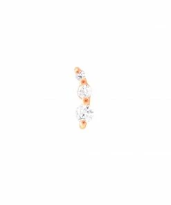 Astrid & Miyu Glimmer Crystal Barbell In Rose Gold 9 Astrid & Miyu Glimmer Crystal Barbell In Rose Gold