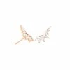 Astrid & Miyu Glimmer Navette Stud Earrings In Rose Gold