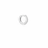 Astrid & Miyu Jewelled Crystal Hoop 6.5mm In Silver Earrings
