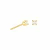 Astridandmiyu Best Sellers Crystal Stud Earrings In Gold